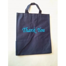 Non Woven Bag Blue with Thank You 100ct Size:12x14x9.5 inch